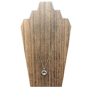 925 Sterling Silver Scottish Thistle Pendant Necklace 18" Solvar Celtic